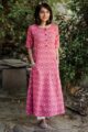 Image for Pink Punch Ikat Print Kurta Pockets