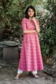 Image for Pink Punch Ikat Print Kurta Side
