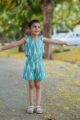 Image for Sea Green Ikat Top With Turn Up Short Featured
