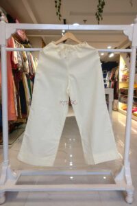 Image for Eapalazo02 Pleated Palazzo With Pocket Elasticated Waist Cream