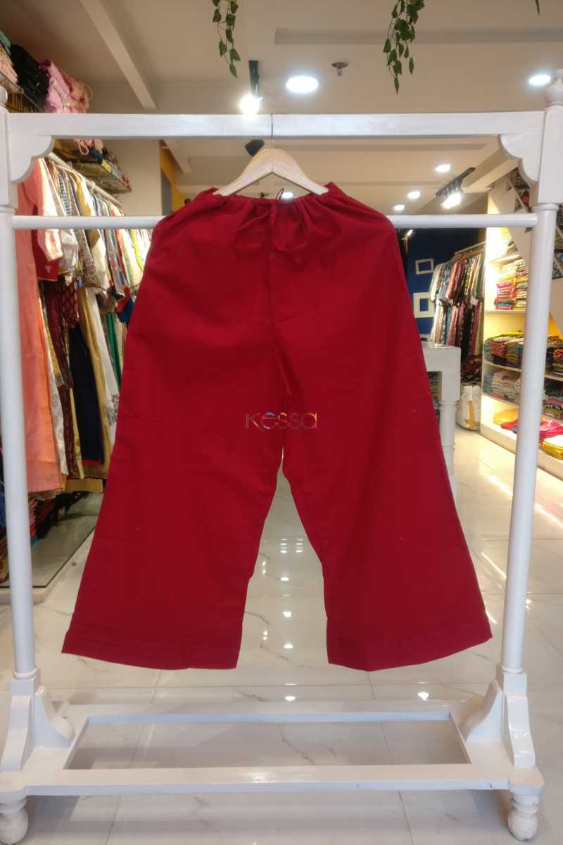 Image for Eapalazo02 Pleated Palazzo With Pocket Elasticated Waist Maroon