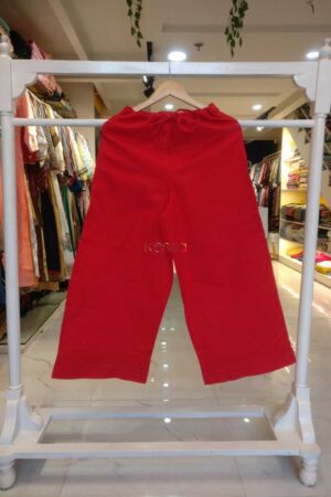 Image for Eapalazo02 Pleated Palazzo With Pocket Elasticated Waist Red