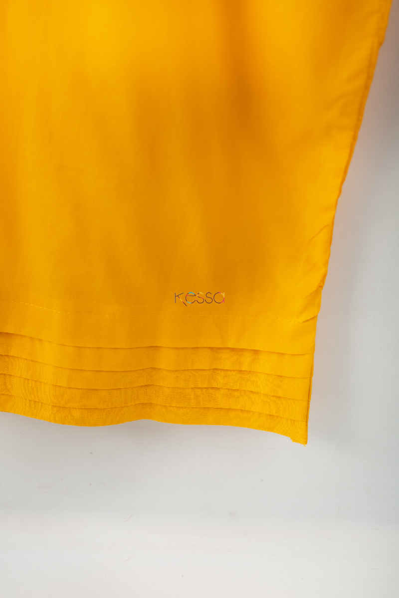 Image for Kusvaa Eapalazzo02 Pleated Palazzo With Pocket Elasticated Waist 1 Bottom Mustard