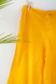 Image for Kusvaa Eapalazzo02 Pleated Palazzo With Pocket Elasticated Waist 1 Closeup Mustard