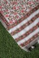 Image for Kjs13 Grey Crimson Phool Jaal Stole Side