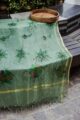 Image for Kudu19 Sage Hand Painted Chanderi Dupatta Closeup