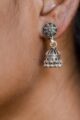 Image for Kusvaa Kusum Kt46 Phool Silver Jhumki Earrings 2