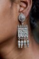 Image for Kusvaa Kusum Kt58 Silver Dangle Earrings Closeup