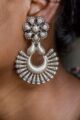 Image for Kusvaa Kusum Kt60 Phool Stud Tribal Drop Silver Earrings 2