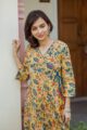 Image for Kusvaa Sr58 Yellow Blue Jaal Dress Closeup