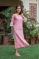 Image for Kusvaa Ws444 Pink Cream Stripe Dress Side