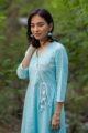 Image for Kusvaa Ws445 Baby Blue A Line Kurta Pant Set Closeup