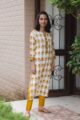 Image for Regular Wear Cream Yellow Kurta Side