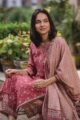 Image for Kusvaa Kuoj75 Cerise Pink Cream Handblock Kurta Pants With Dupatta Closeup