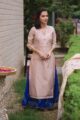 Image for Ws453 Baby Pink Embroidered Chanderi Kurta Front New