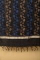 Image for Kudu Black Cream And Blue Banarasi Dupatta Front