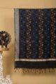 Image for Kudu Black Cream And Blue Banarasi Dupatta Side