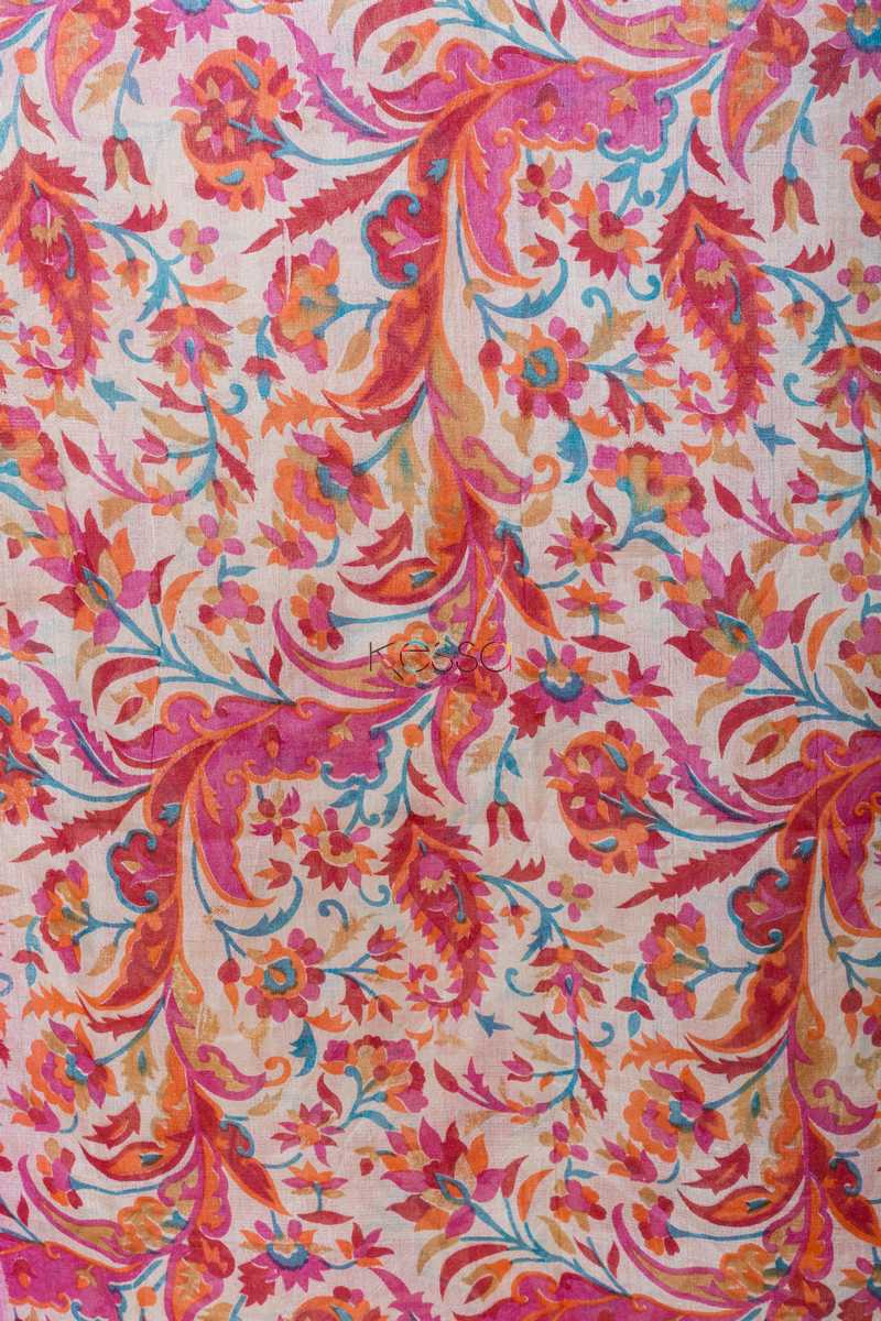 Image for Kudu Pink Tussar Dupatta Closeup