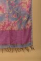 Image for Kusvaa Kudu Grey Pink Batik Chanderi Dupatta Side