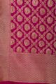 Image for Kusvaa Kudu48 Pink Gold Banarasi Dupatta Closeup