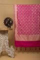 Image for Kusvaa Kudu48 Pink Gold Banarasi Dupatta Front