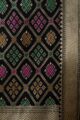 Image for Kusvaa Kudu49 Black Diamond Jaal Patola Dupatta Closeup