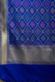 Image for Kusvaa Kudu49 Blue Diamond Jaal Patola Dupatta Closeup