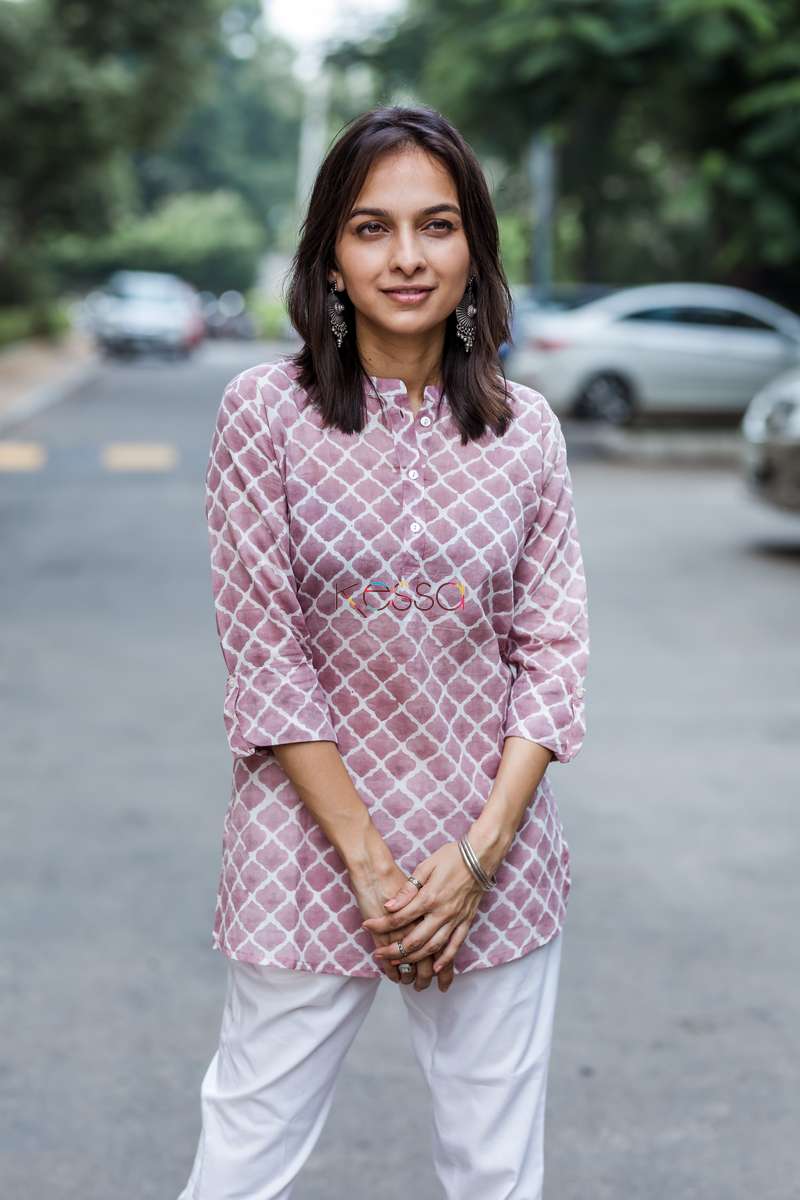 Image for Kusvaa Sd Short Dark Purple Kurti Featured