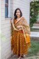 Image for Kusvaa Ws458 Ginger Crimson Handblock Kurta Pant Set Front