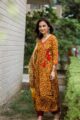 Image for Kusvaa Ws458 Ginger Crimson Handblock Kurta Pant Set Side
