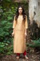 Image for Kusvaa Ws Oat Beige Banarasi Brocade Straight Kurta Front
