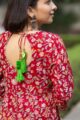 Image for Mexican Red Cotton Dress Back