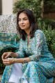 Image for Kusvaa Ws471 Baby Blue Handblock Kurta Dupatta Set Closeup 2