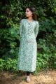 Image for Kusvaa Ws474 Mint Green Blue Phool Jaal Straight Kurta Front