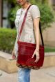 Image for Kusvaa Kebg06 Leather Side Laptop Sling Bag Front