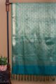 Image for Kusvaa Kudu62 Turquoise Banarsi Jaal Dupatta Front