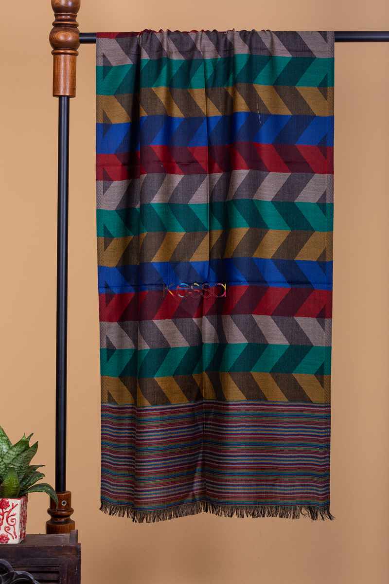 Image for Kusvaa Kusl02 Dark Palette Colorful Pashmina Stole Featured