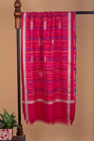 Image for Kusvaa Kusl15 Red With Zari Booti Stole Featured