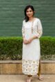 Image for Kusvaa Sr61 White Foil Gold Print Straight Kurta Side 2