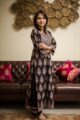 Image for Kusvaa Wa297a Black And Blue Ajrakh Kurta Pant Set Side