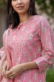 Image for Kusvaa Ws485 Chestnut Rose Chanderi Kurta With Dupatta Closeup 2
