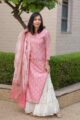 Image for Kusvaa Ws485 Chestnut Rose Chanderi Kurta With Dupatta Side