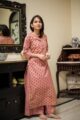 Image for Kusvaa Ws488 Copper Rust Kurta Pant Set Side