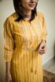 Image for Kusvaa Ws491 Tulip Tree Chanderi Kurta Closeup