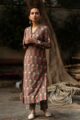 Image for Kusvaa Kc41 Roman Coffee Spun Kurta Pant Set Front 2