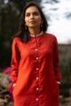 Image for Kusvaa Kc43 Pomegranate Semi Pashmina Kurta Closeup 2