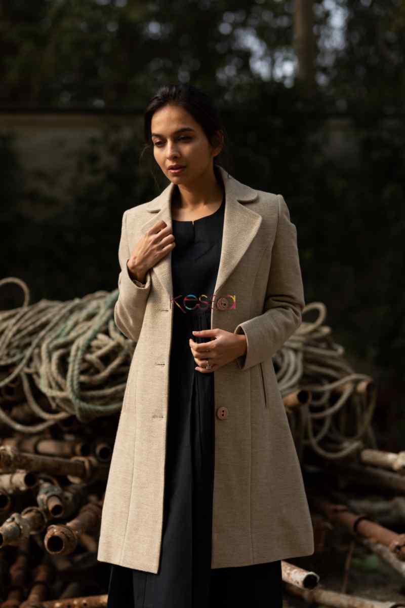 Image for Kusvaa Kj16 Mongoose Woolen Long Coat Front