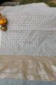 Image for Kusvaa Kudu65 Rectangle White Small Booti Kattan Silk Dupatta Closeup