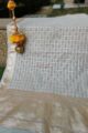 Image for Kusvaa Kudu65 Rectangle White Small Booti Kattan Silk Dupatta Side 2