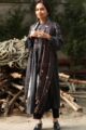 Image for Kusvaa Kuoj100 Fuscous Gray A Line Semi Pashmina Kurta Stole Set Front 2